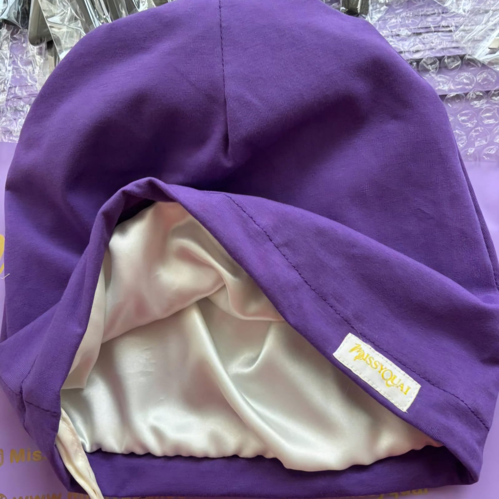 MissyQuai Satin-Lined Sleep Cap