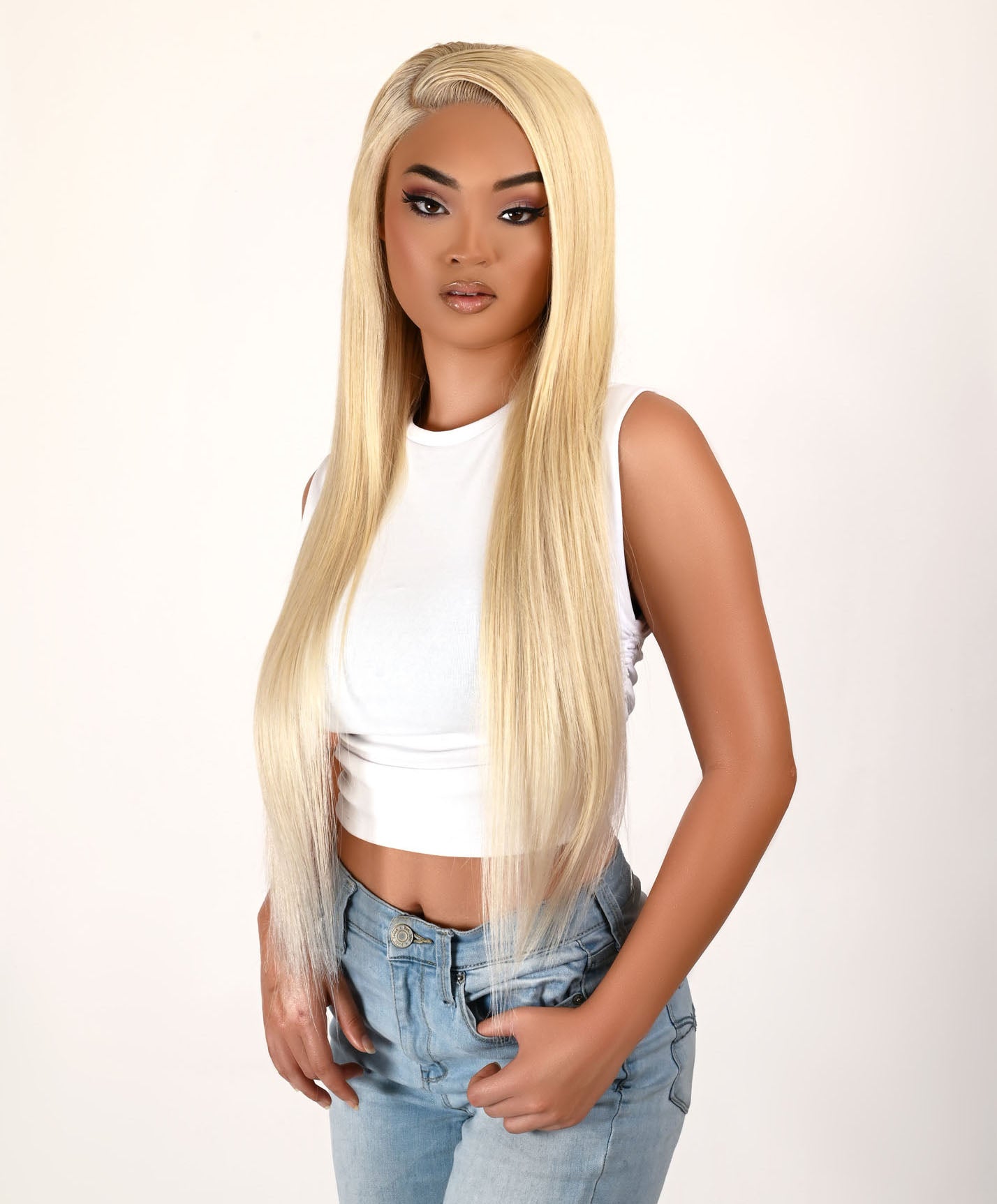 Raw Cambodian 613 Blonde Straight Hair Extension